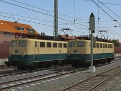 BR 110 Kastenbauform der DB in ozeanblau-beige, Ep. IV.