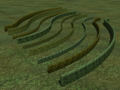 Hecken und Zypressen als 3D-Splines