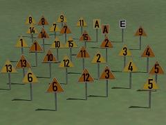 Langsamfahrsignale Lf1, Lf2 & Lf3 (Set 2) (V80NSW10002 )